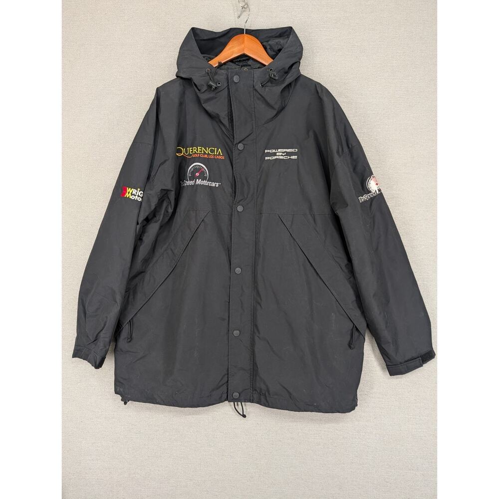Porsche TruSpeed Wright Motorsports Querencia Crew Rain Jacket IMSA Large